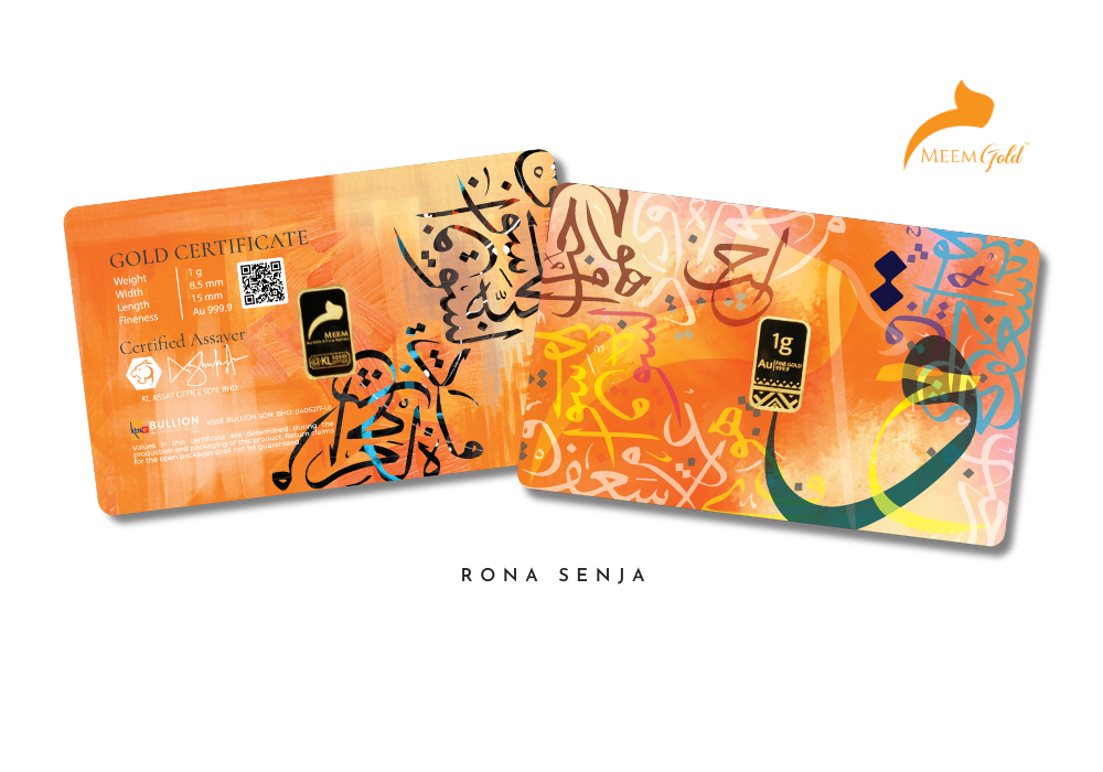 Hand stitched, orange leather long wallet.